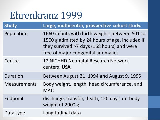 ehrenkranz growth chart